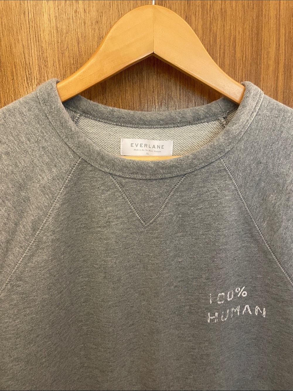 Everlane 100% Human grey crewneck sweatshirt XL